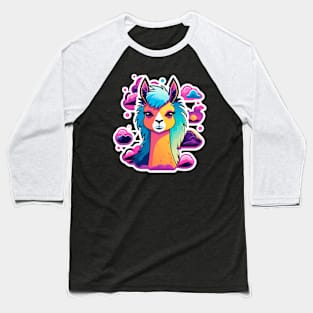 Llama Illustration Baseball T-Shirt